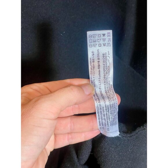 ZARA Sleeveless Knit Mini Dress Womens Size L Black Scoop Neck Front Pockets - Picture 7 of 8